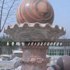 風(fēng)水球石雕，石頭圓球水盆