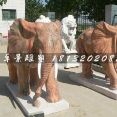 石雕大象，石頭大象雕塑