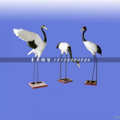 仙鶴雕塑，玻璃鋼仙鶴，彩色仙鶴雕塑