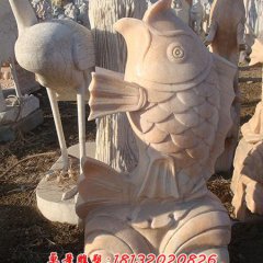 石頭魚(yú)雕塑，石雕魚(yú)雕塑