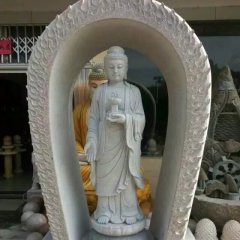 觀音石雕，漢白玉觀音石雕