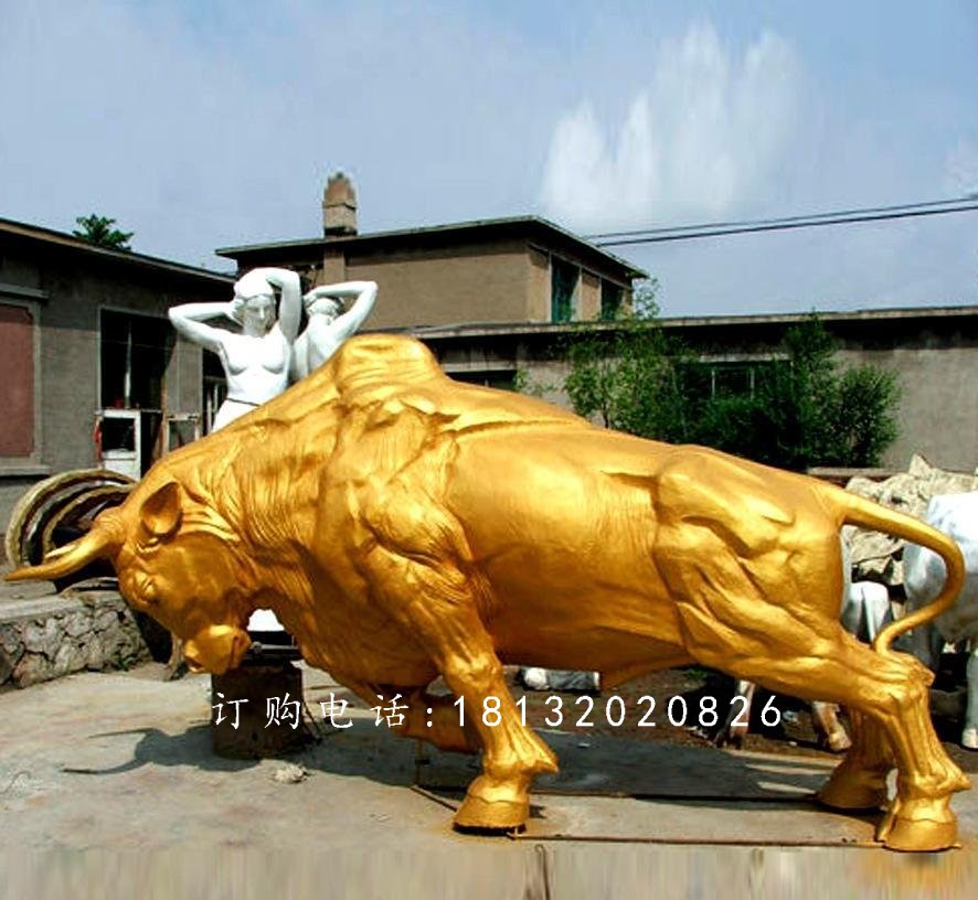 銅牛雕塑，廣場銅雕牛雕塑