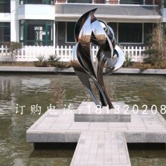 不銹鋼抽象藝術(shù)雕塑，廣場不銹鋼雕塑