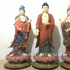 玻璃鋼東方三圣，彩繪玻璃鋼雕塑