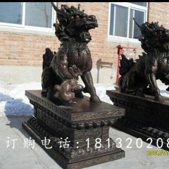 麒麟銅雕，古代神獸銅雕