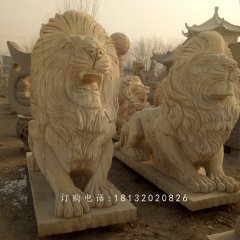 匯豐獅石雕，銀行門口獅子石雕