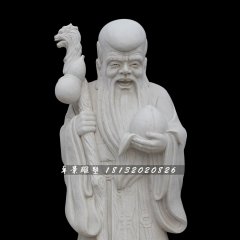壽星公石雕，漢白玉壽星公雕塑