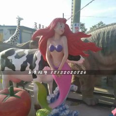 美人魚雕塑，玻璃鋼卡通雕塑