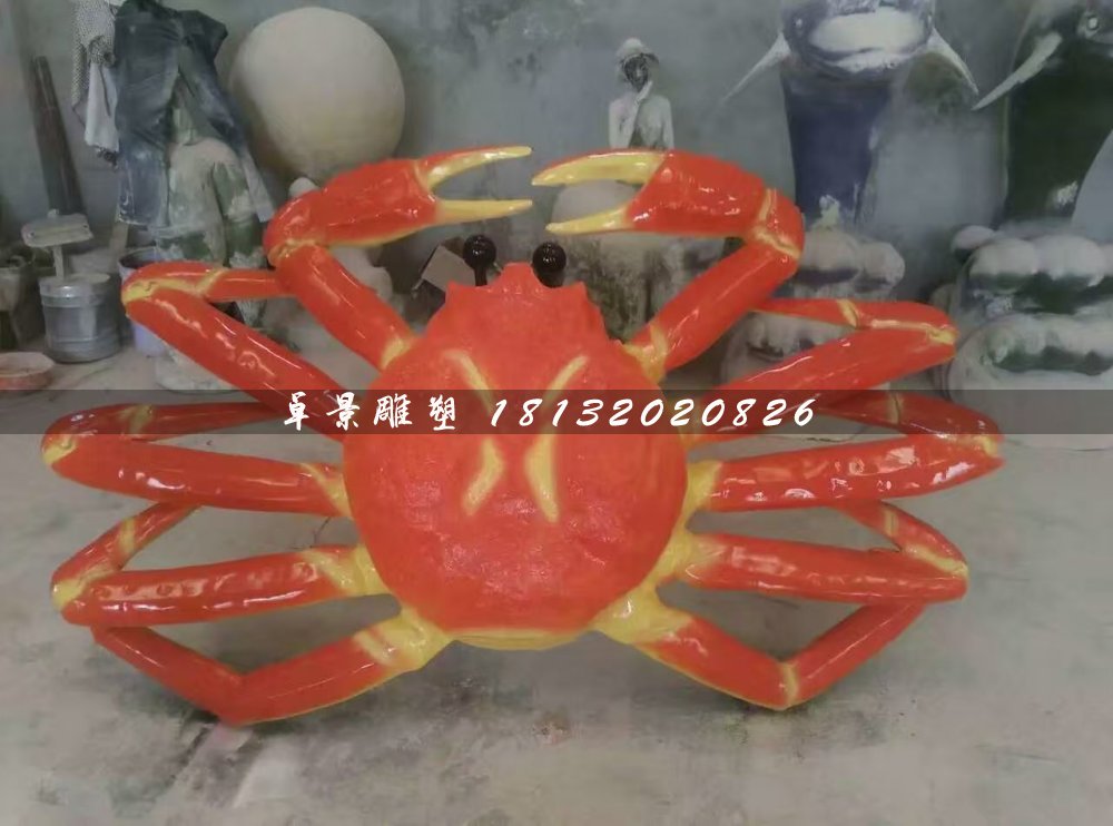 螃蟹雕塑，玻璃鋼仿真動物