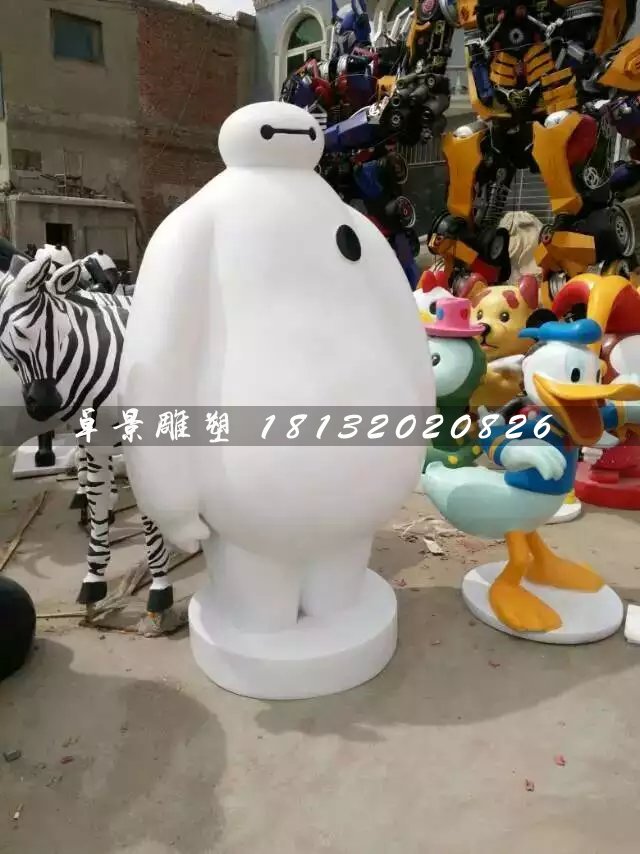 玻璃鋼大白雕塑，卡通雕塑 (1)
