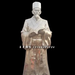 李時(shí)珍看醫(yī)書(shū)雕塑，不銹鋼古代人物雕塑