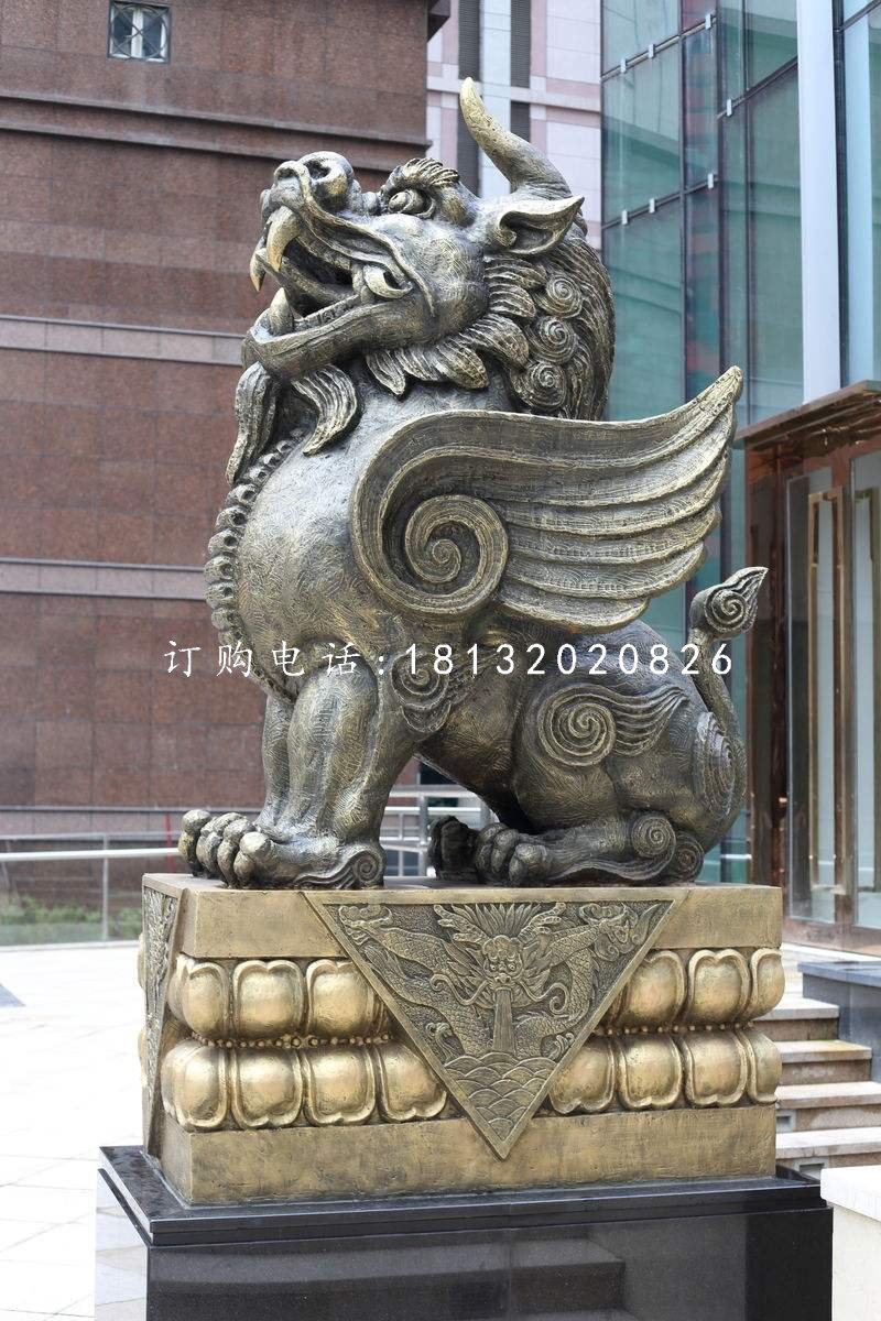 獨(dú)角獸銅雕，法院銅雕