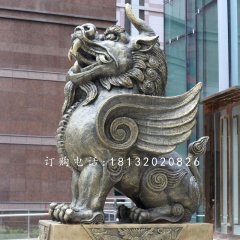 獨(dú)角獸銅雕，法院銅雕