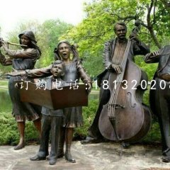 演奏銅雕，公園景觀銅雕