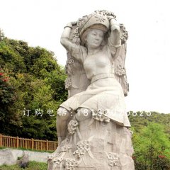 索瑪蔚石雕，藏族女孩石雕