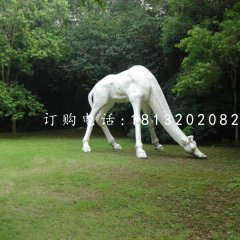 長頸鹿石雕，公園動物石雕