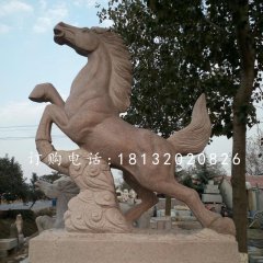 馬到成功石雕，花崗巖馬雕塑