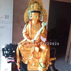 文殊菩薩雕塑，玻璃鋼佛像