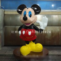游樂場(chǎng)卡通米老鼠雕塑 玻璃鋼卡通雕塑