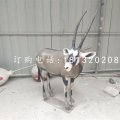藏羚羊雕塑，玻璃鋼仿真動物