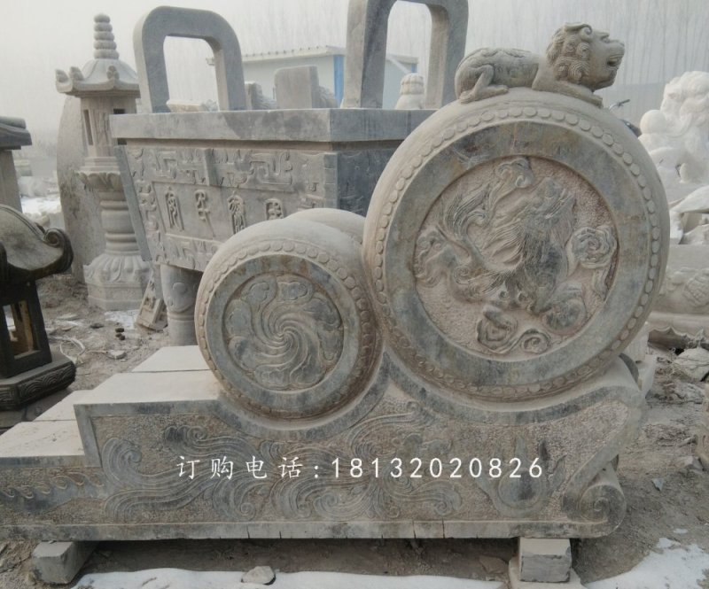 石雕門墩，仿古抱鼓石