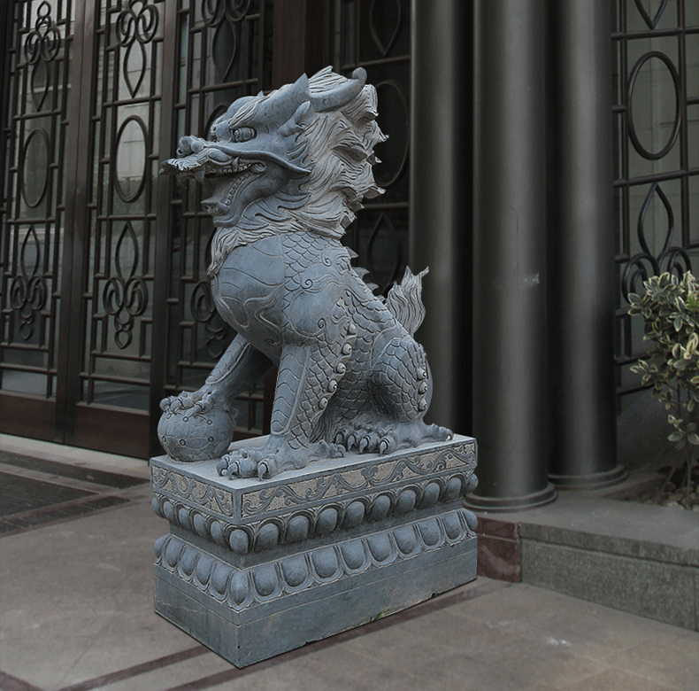 仿古麒麟，門口招財(cái)石雕