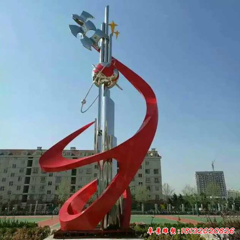 不銹鋼奔向世界雕塑，不銹鋼企業(yè)雕塑[1]