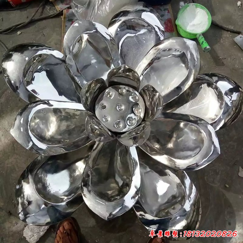 不銹鋼荷花雕塑，