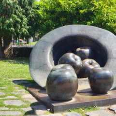 蘋果銅雕，蘋果雕塑