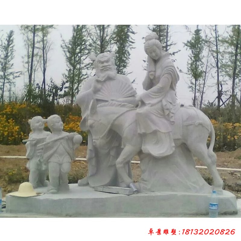 鐘馗嫁妹石雕，公園鐘馗石雕