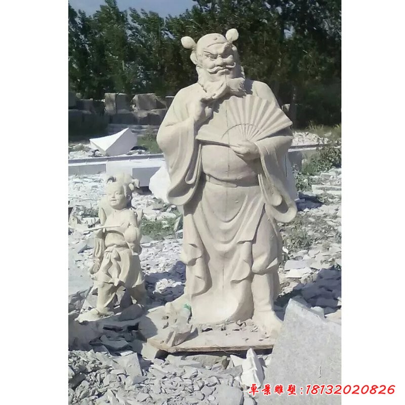 鐘馗石雕，人物石雕