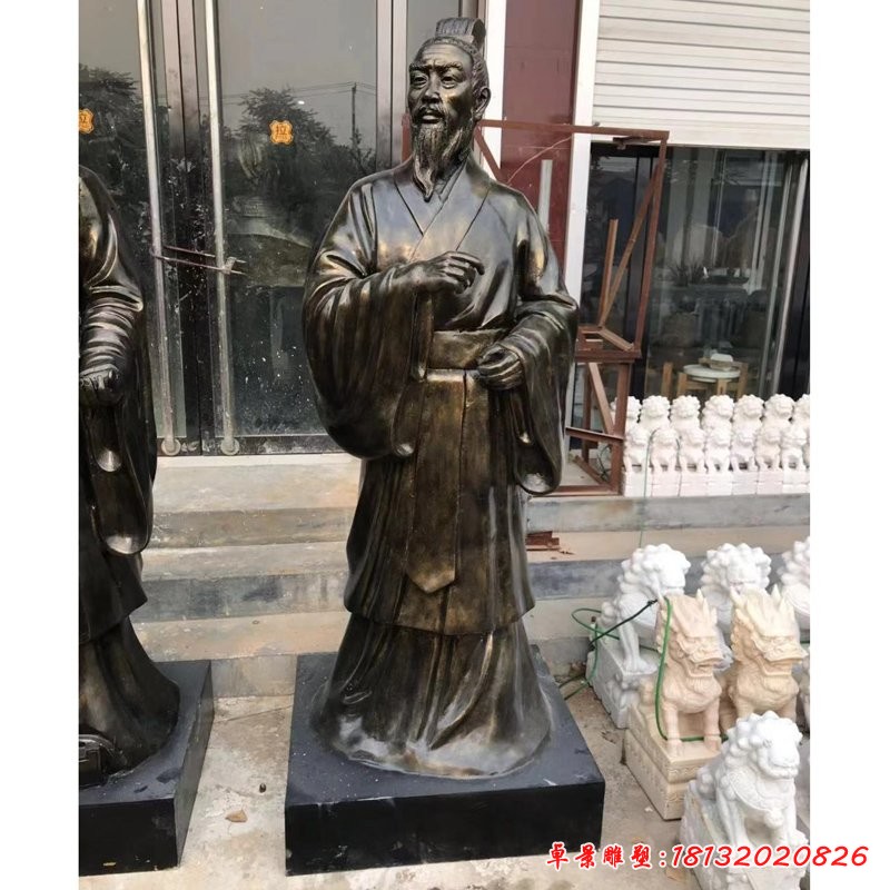 扁鵲人物雕塑，玻璃鋼仿銅人物雕塑