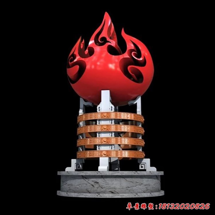 不銹鋼火炬雕塑，不銹鋼廣場(chǎng)雕塑 (4)