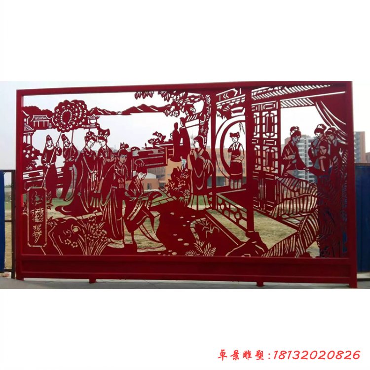 剪紙故事雕塑，廣場不銹鋼雕塑 (2)