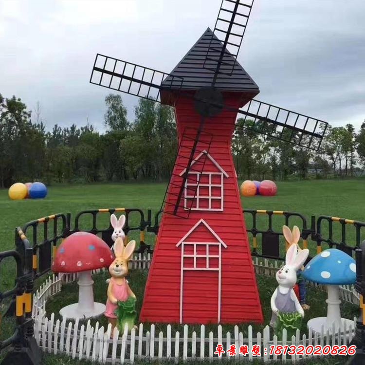 玻璃鋼風車景觀雕塑