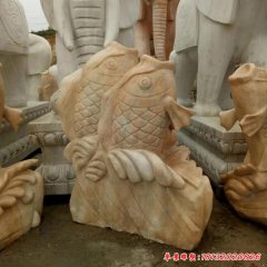 動(dòng)物鯉魚(yú)石雕