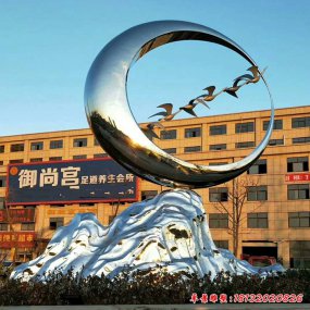 不銹鋼假山景觀雕塑