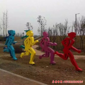 不銹鋼人物運(yùn)動(dòng)雕塑