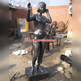 現(xiàn)代人物物銅雕