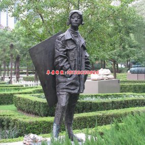 現(xiàn)代人物鑄銅雕塑