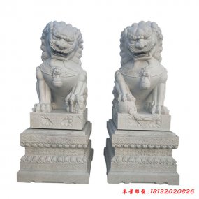 古代獅子的雕塑