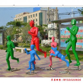 玻璃鋼跑步人物雕塑