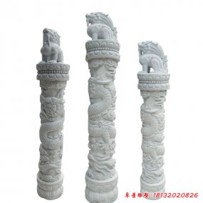 廣場(chǎng)龍柱石雕塑