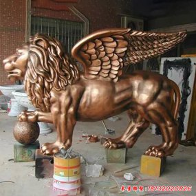 長(zhǎng)翅膀的獅子 雕塑