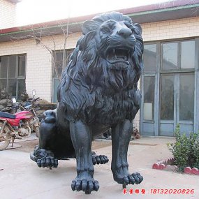 獅子銅雕塑