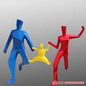 玻璃鋼抽象人物雕塑